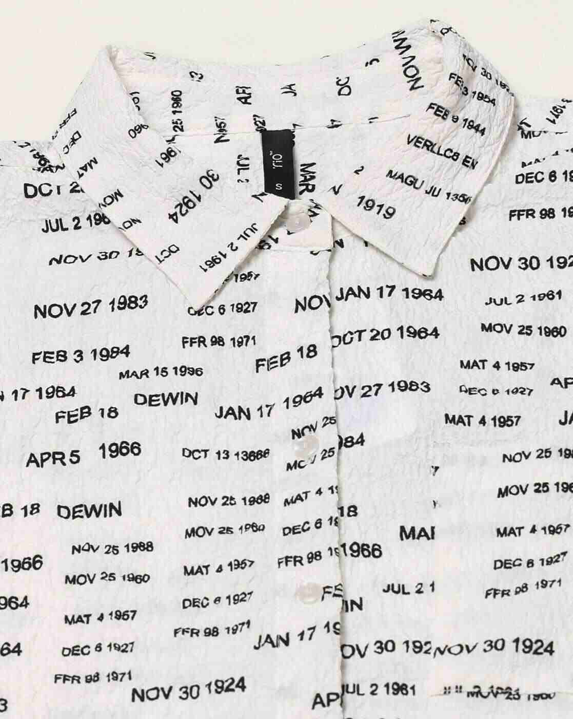 RIO | Women Typographic Print Boxy Fit Crop Shirt|4