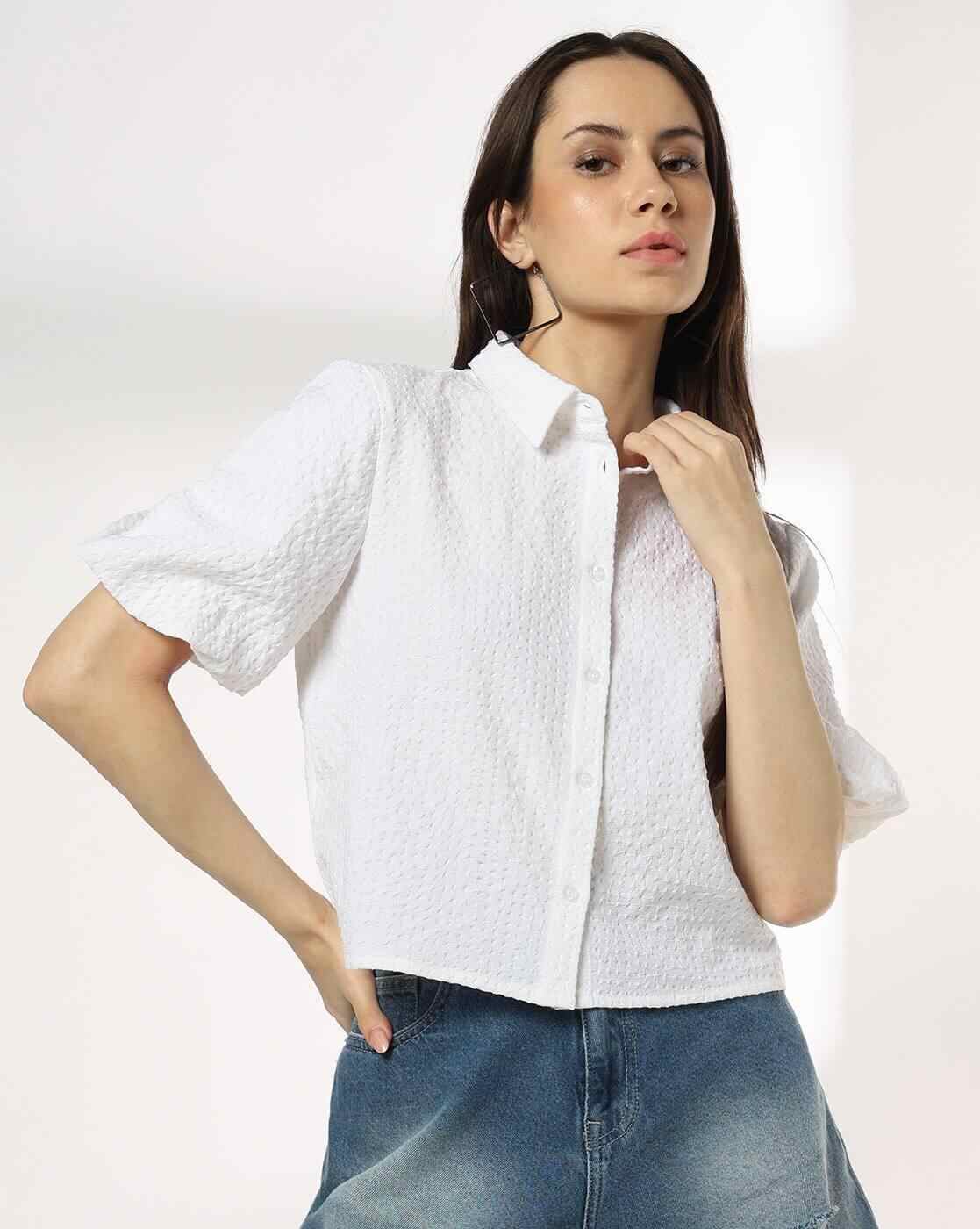 Women Bubble-Sleeve Regular Fit Shirt