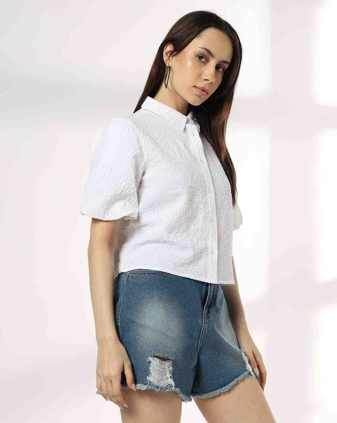 RIO | Women Bubble-Sleeve Regular Fit Shirt|1