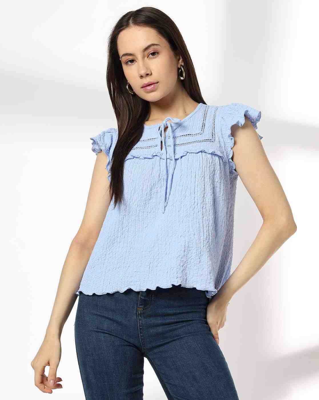 RIO | Women Lace Insert Boho Regular Fit Top|0