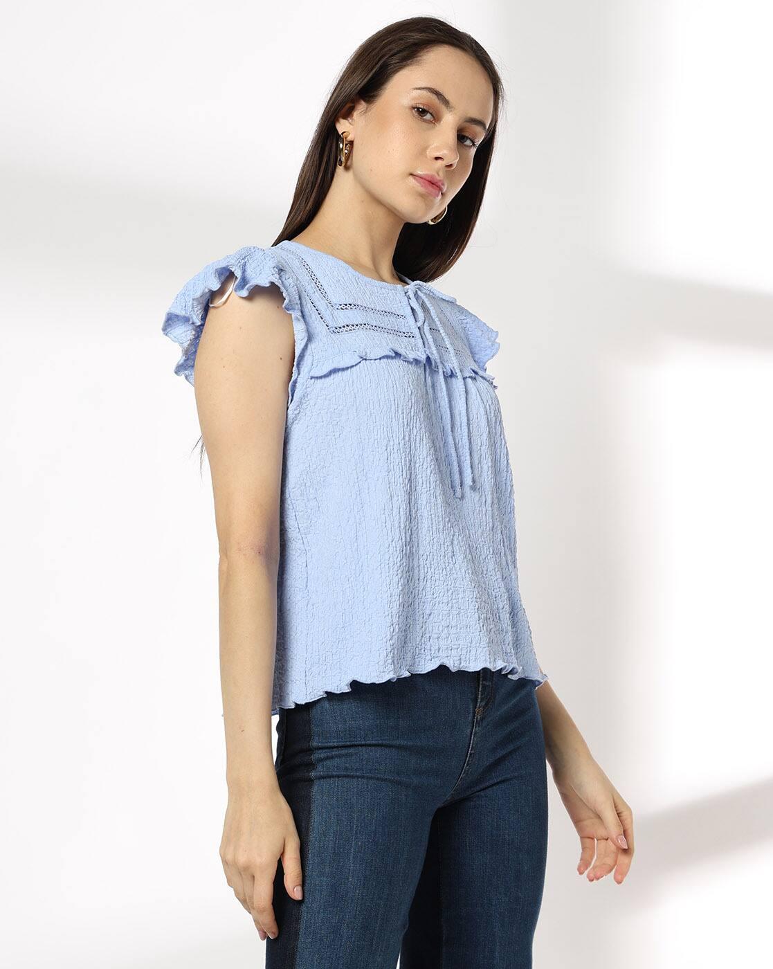 RIO | Women Lace Insert Boho Regular Fit Top|1