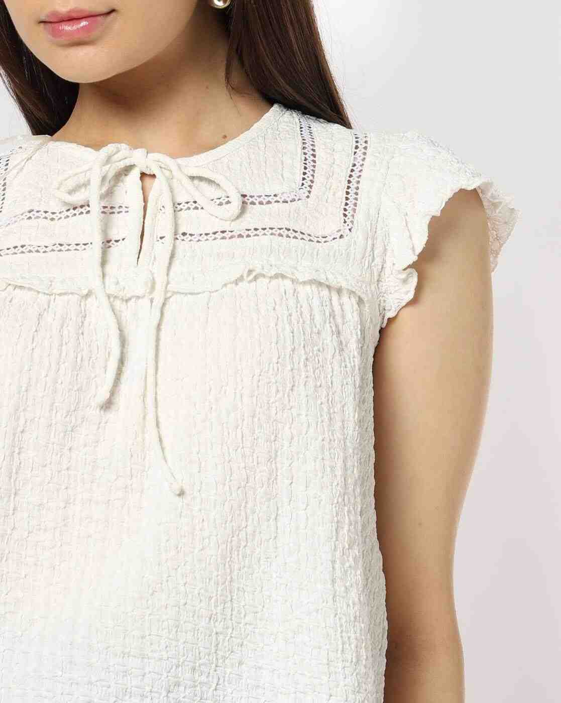 RIO | Women Lace Insert Boho Regular Fit Top|4