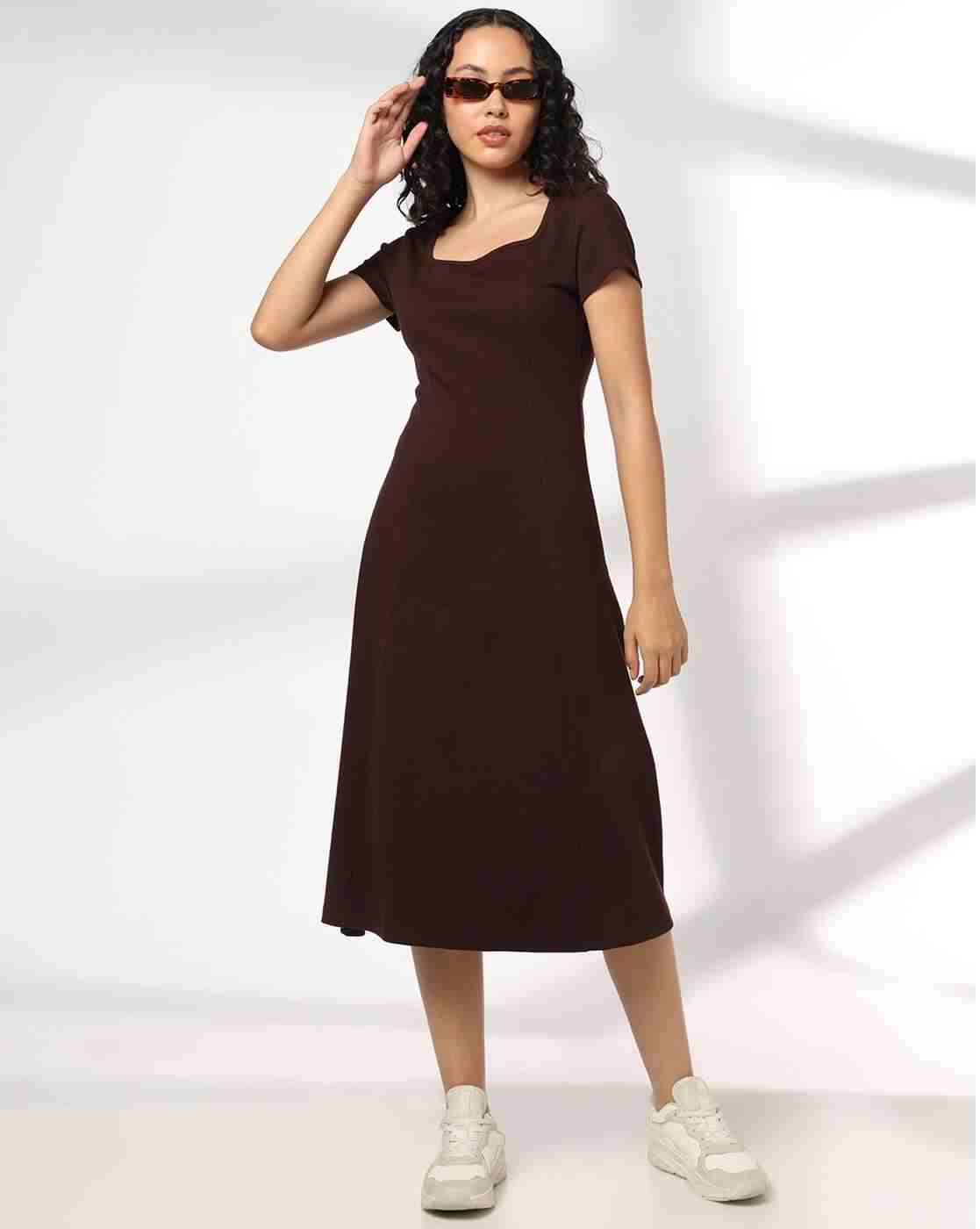 RIO | Women Round-Neck A-Line Dress|0