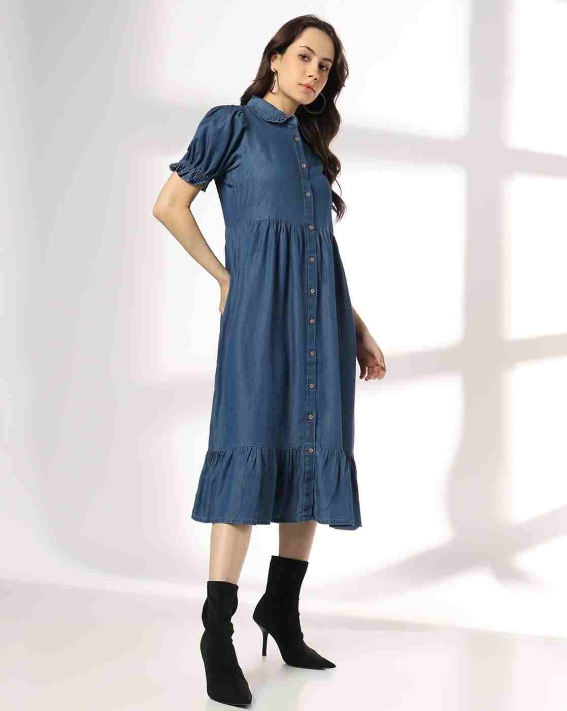 RIO | Women Washed Fit & Flare Dress|1