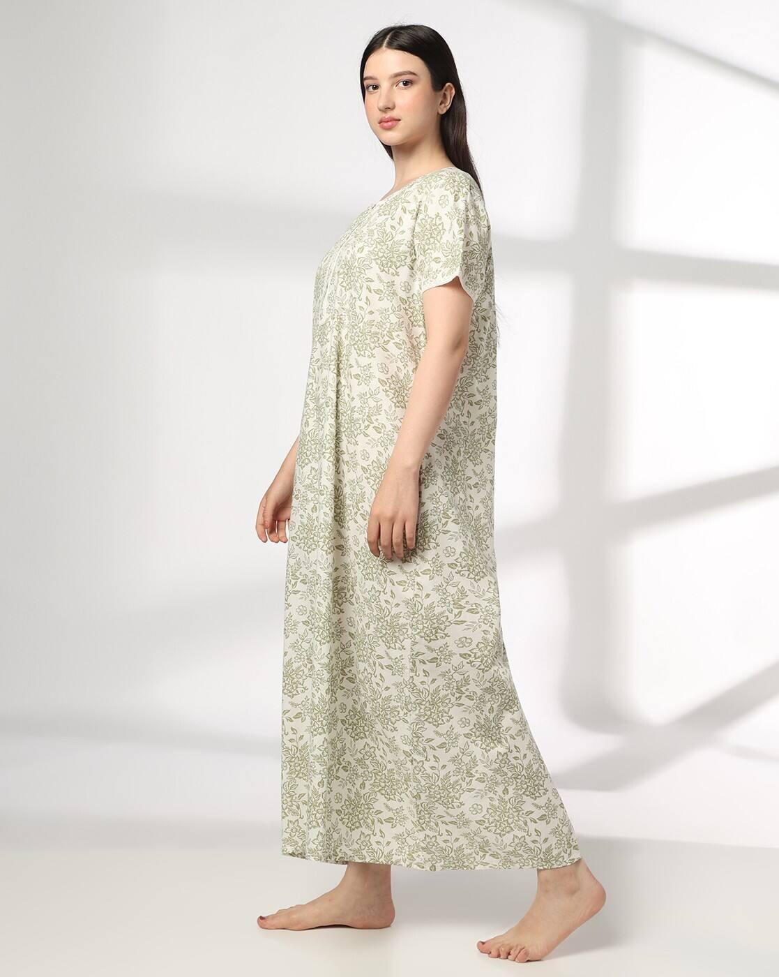 RIO | Women Floral Print Round-Neck Nighty|1