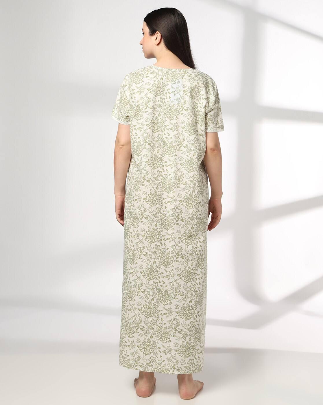 RIO | Women Floral Print Round-Neck Nighty|2