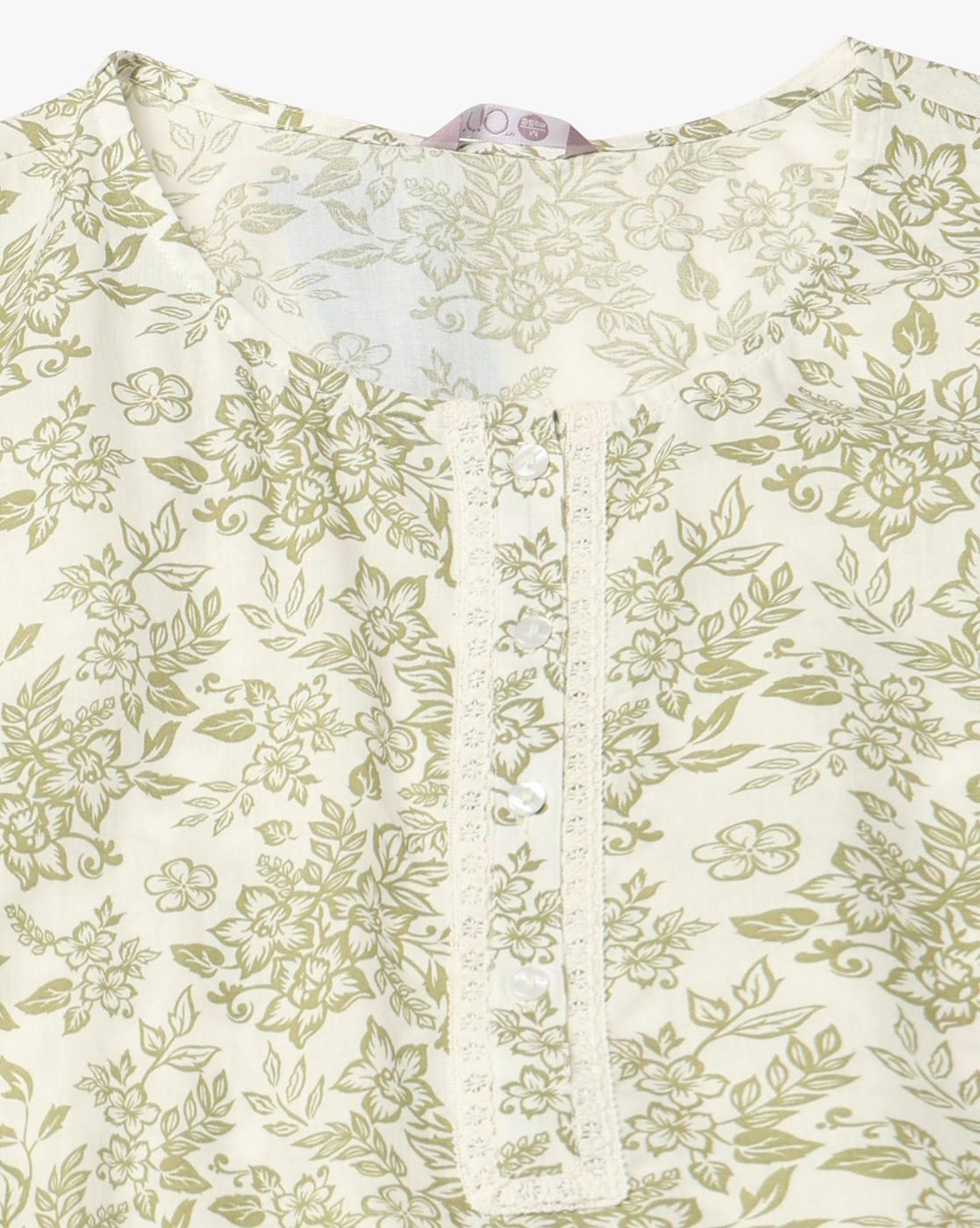 RIO | Women Floral Print Round-Neck Nighty|5