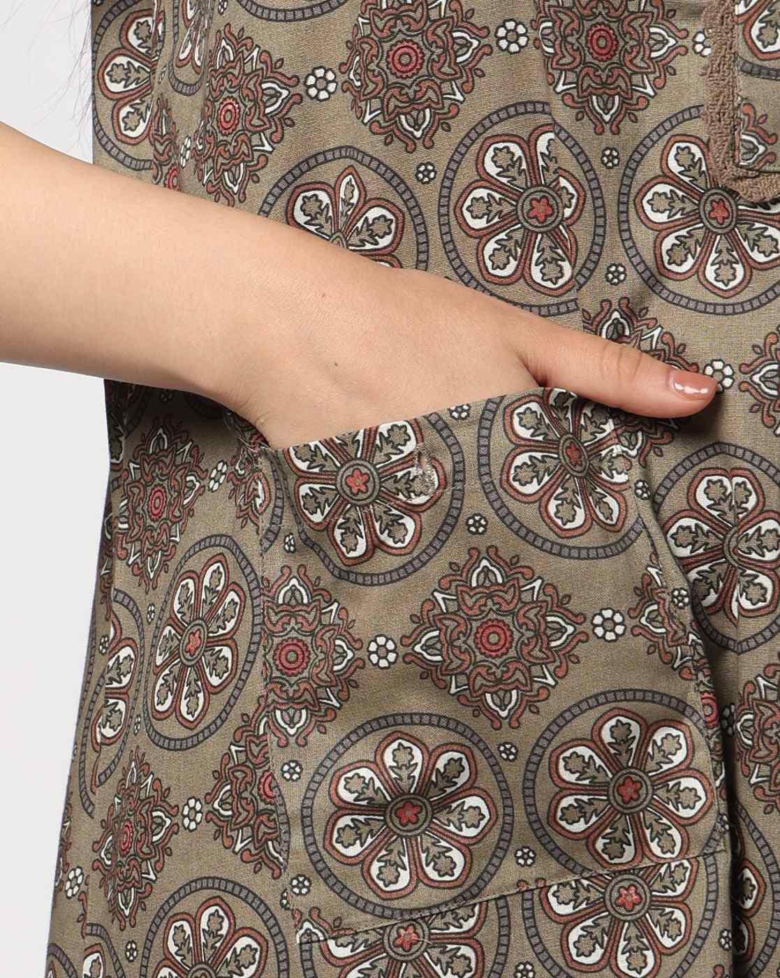 RIO | Women Floral Print Round-Neck Nighty|4