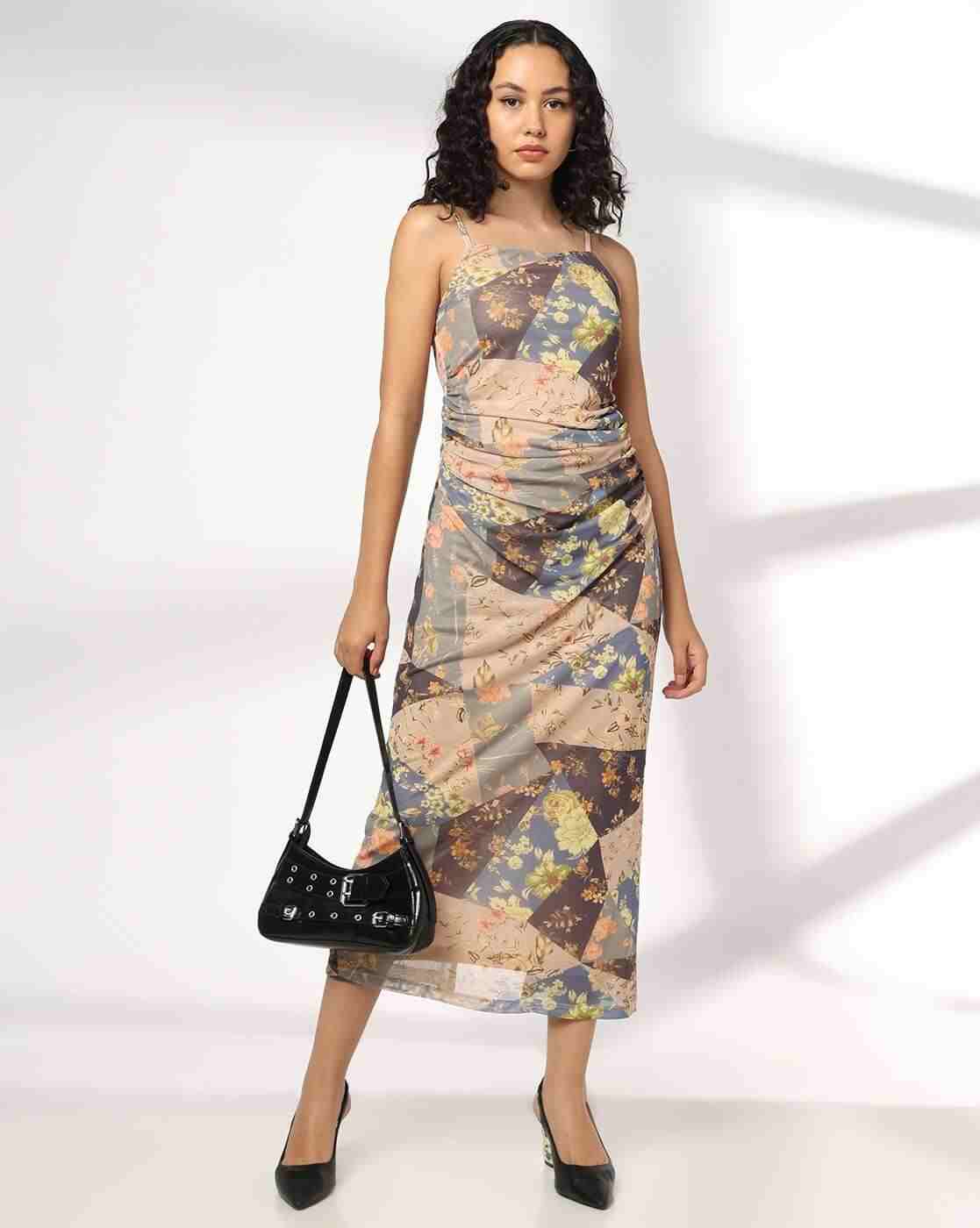 RIO | Women Floral Print Strappy Bodycon Dress|0