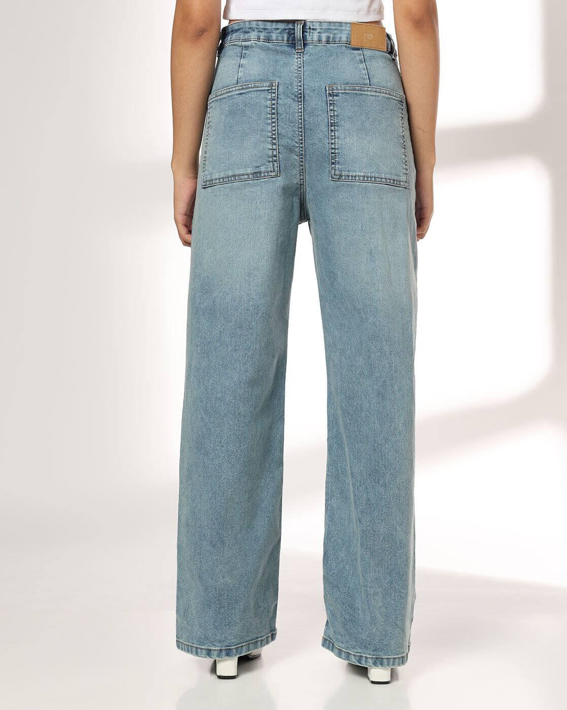 RIO | Women Mid-Wash Wide-Leg Jeans|2