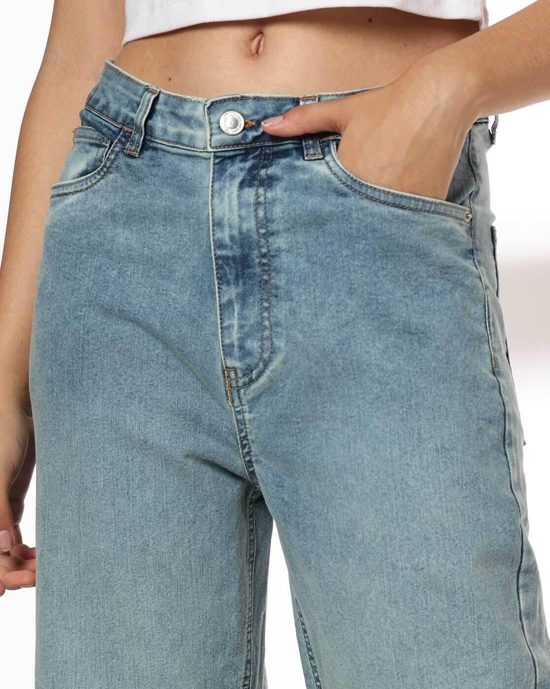 RIO | Women Mid-Wash Wide-Leg Jeans|3