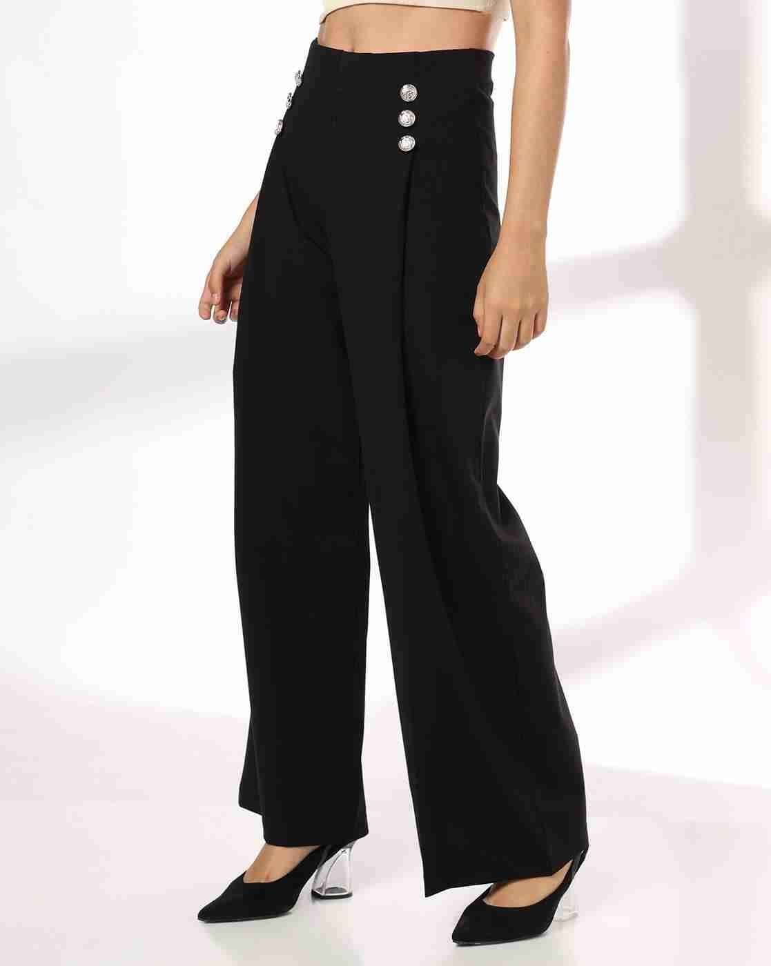 RIO | Women Button Detail Knit Trousers|1