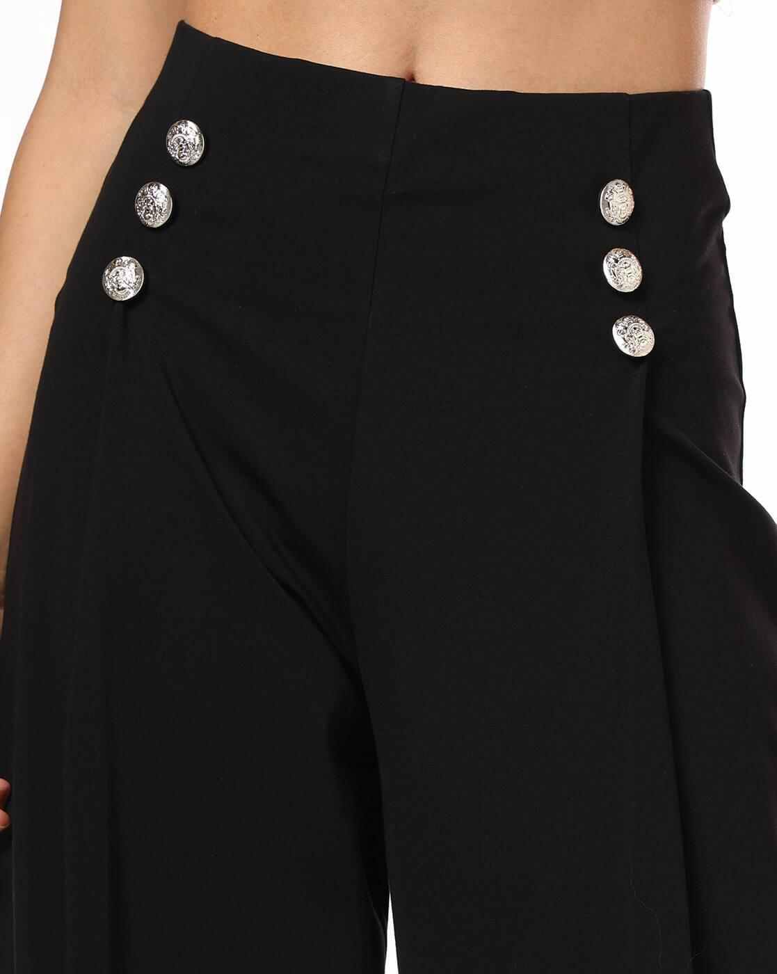 RIO | Women Button Detail Knit Trousers|3