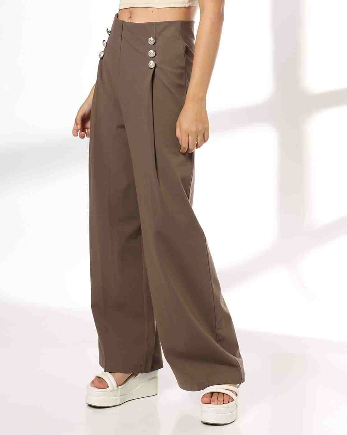 RIO | Women Button Detail Knit Trousers|1