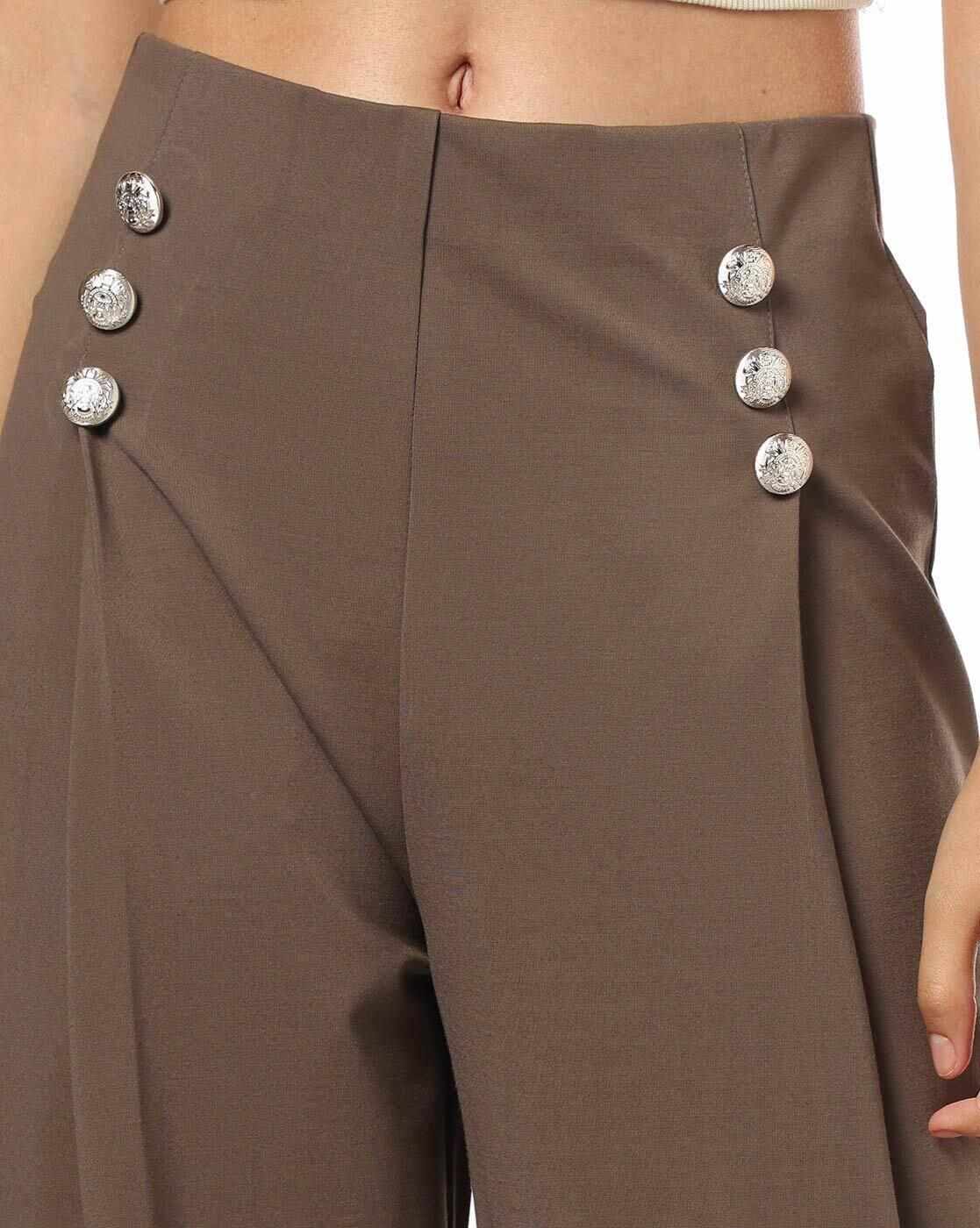 RIO | Women Button Detail Knit Trousers|3