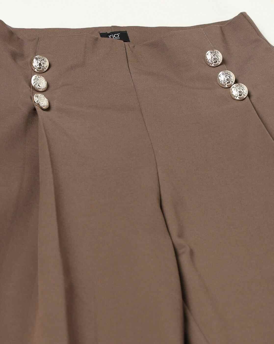 RIO | Women Button Detail Knit Trousers|4
