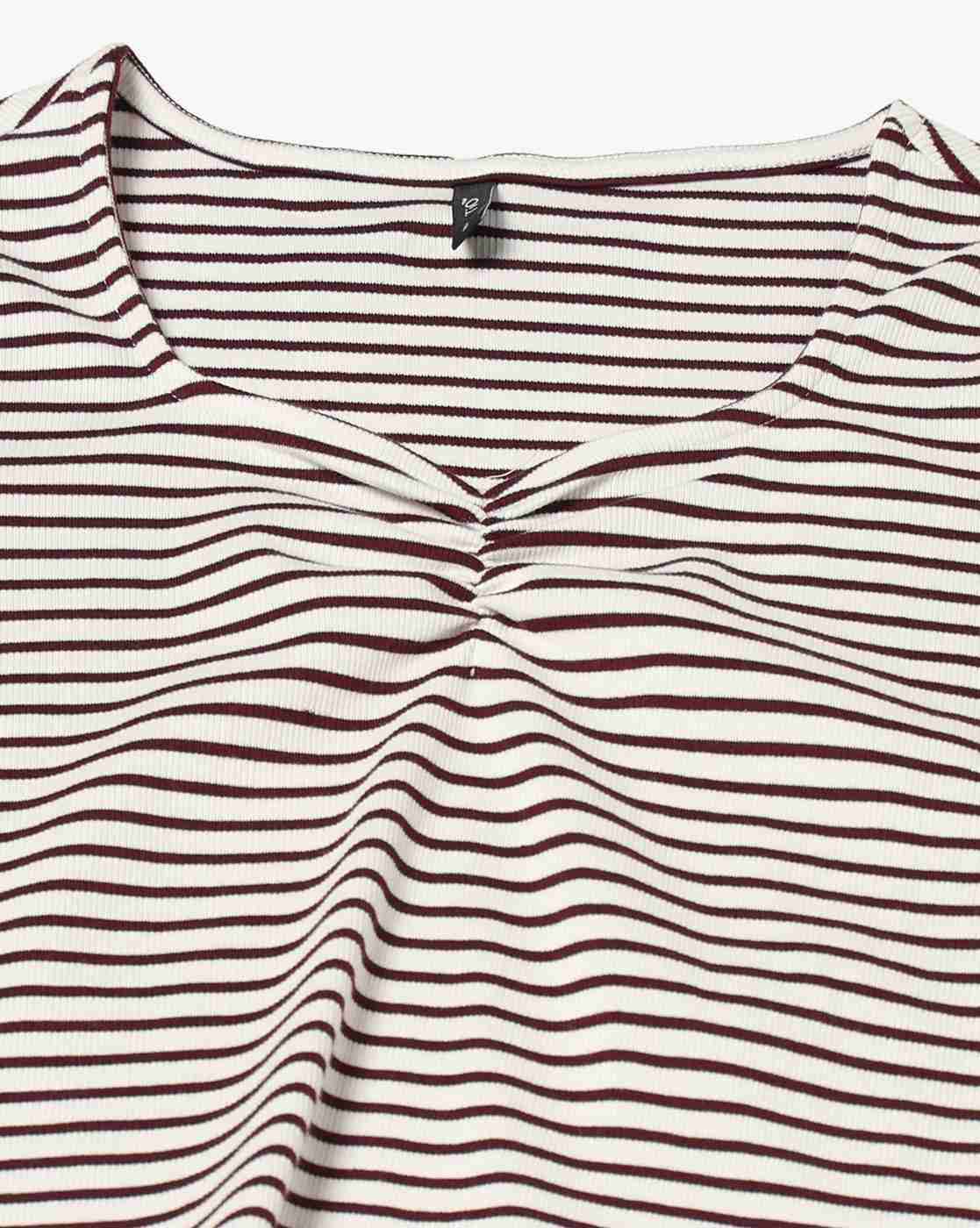 RIO | Women Striped Slim Fit Sweetheart-Neck T-Shirt|4