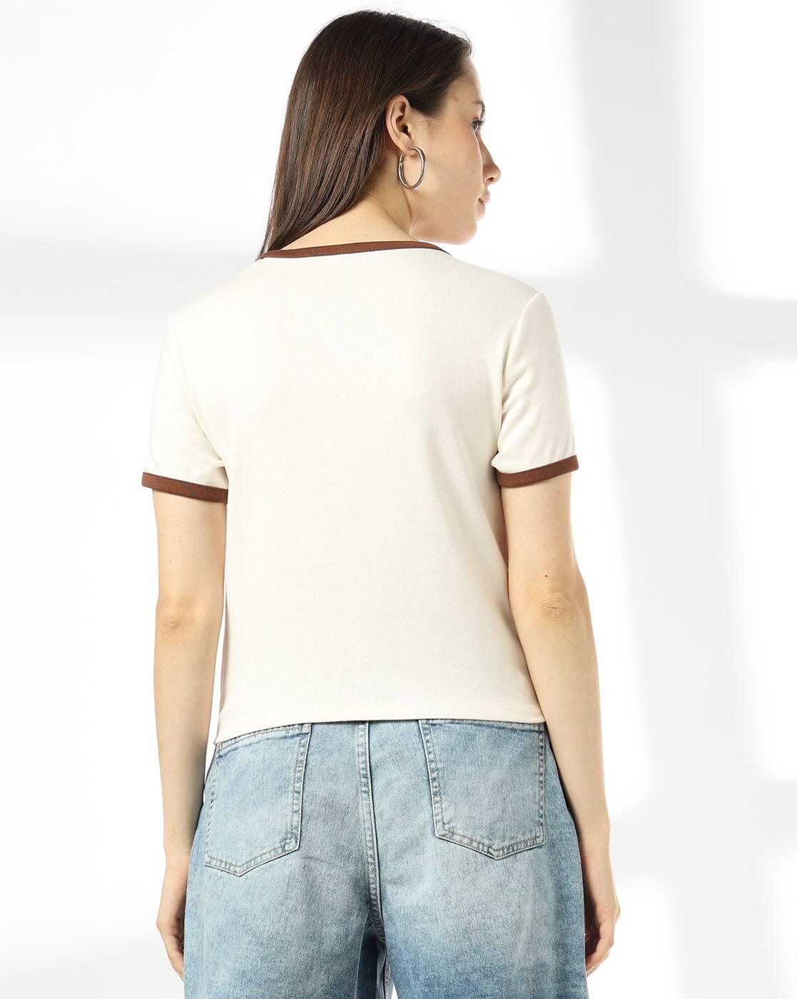 RIO | Women Graphic Print Slim Fit Crew-Neck T-Shirt|2