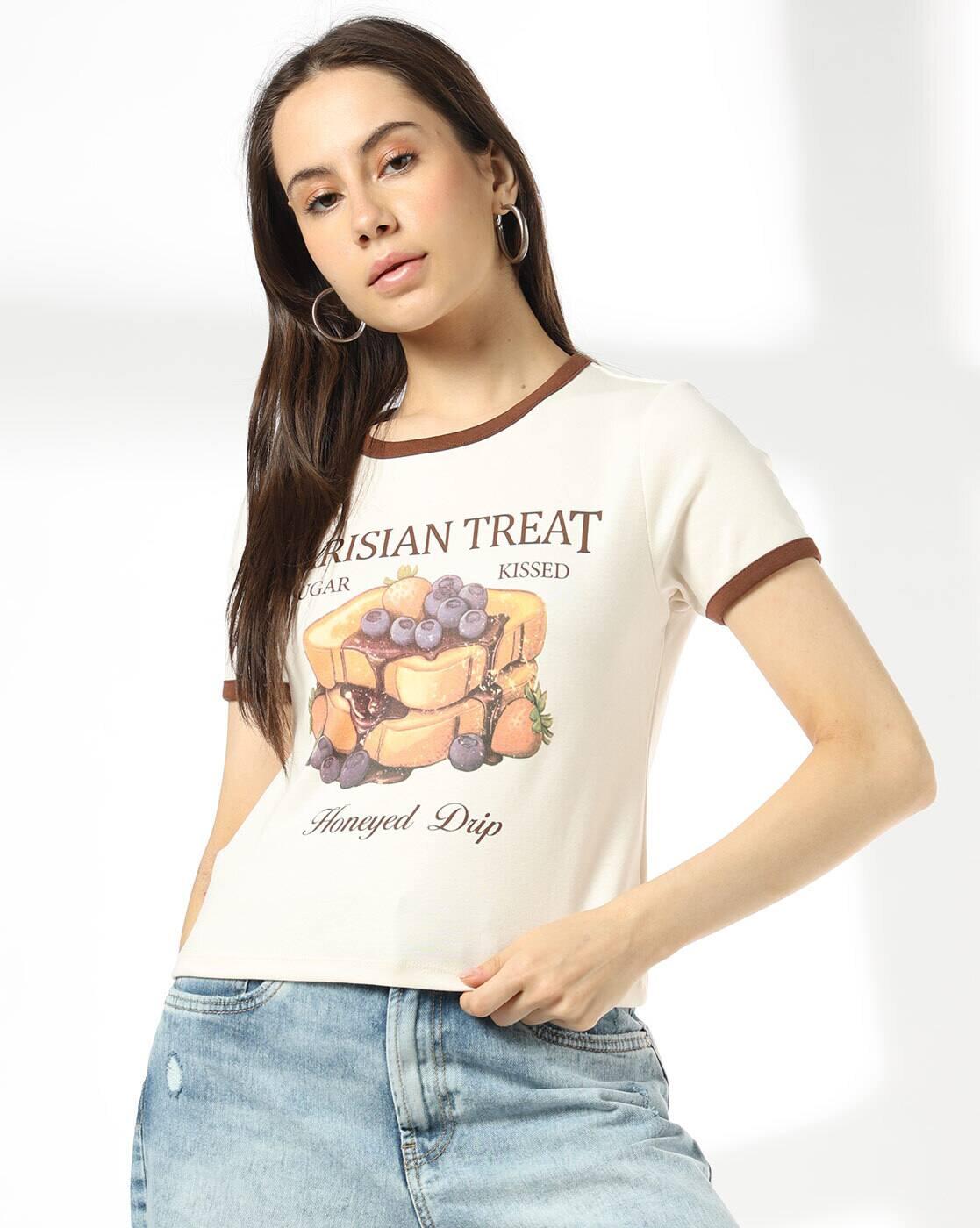 RIO | Women Graphic Print Slim Fit Crew-Neck T-Shirt|3