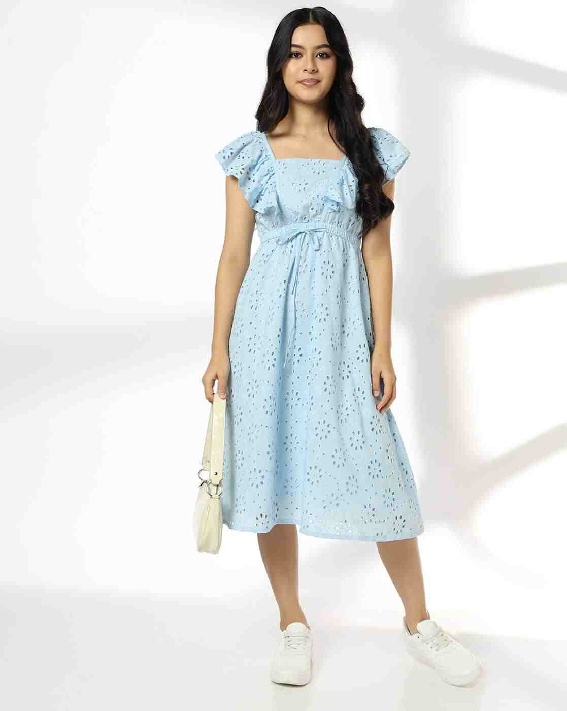 RIO | Women Square-Neck Fit & Flare Dress|0