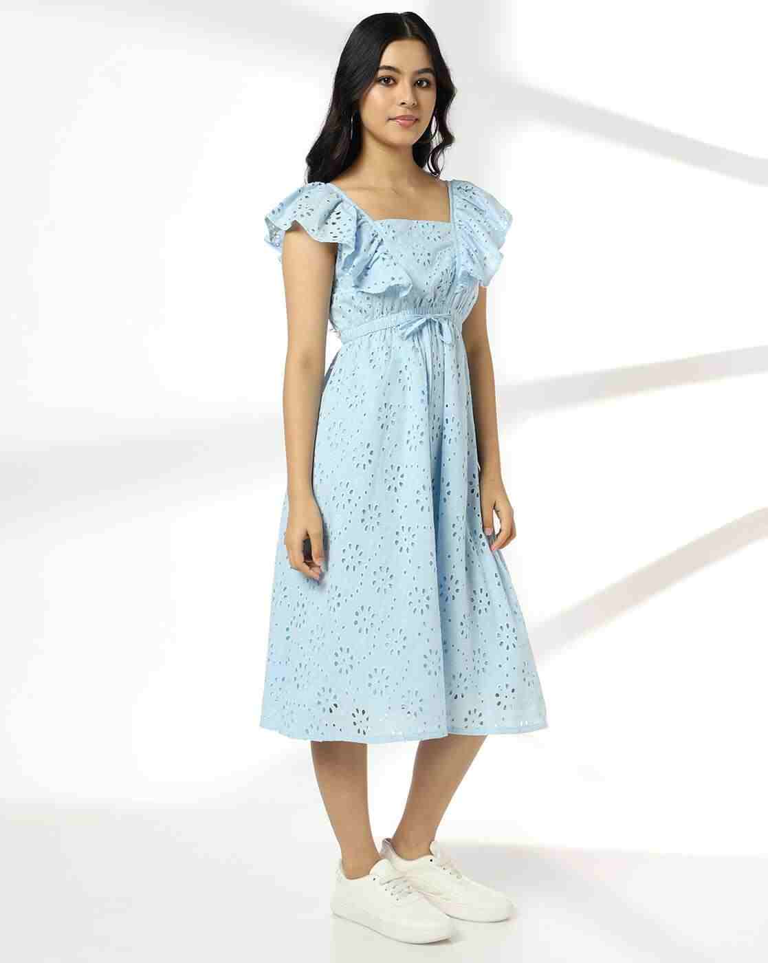 RIO | Women Square-Neck Fit & Flare Dress|1