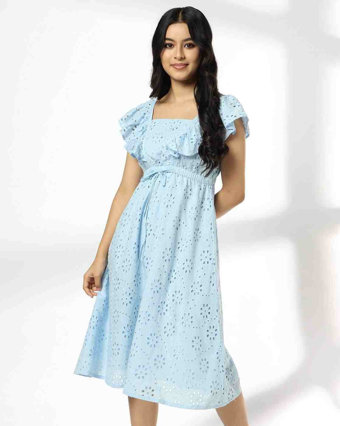 RIO | Women Square-Neck Fit & Flare Dress|3