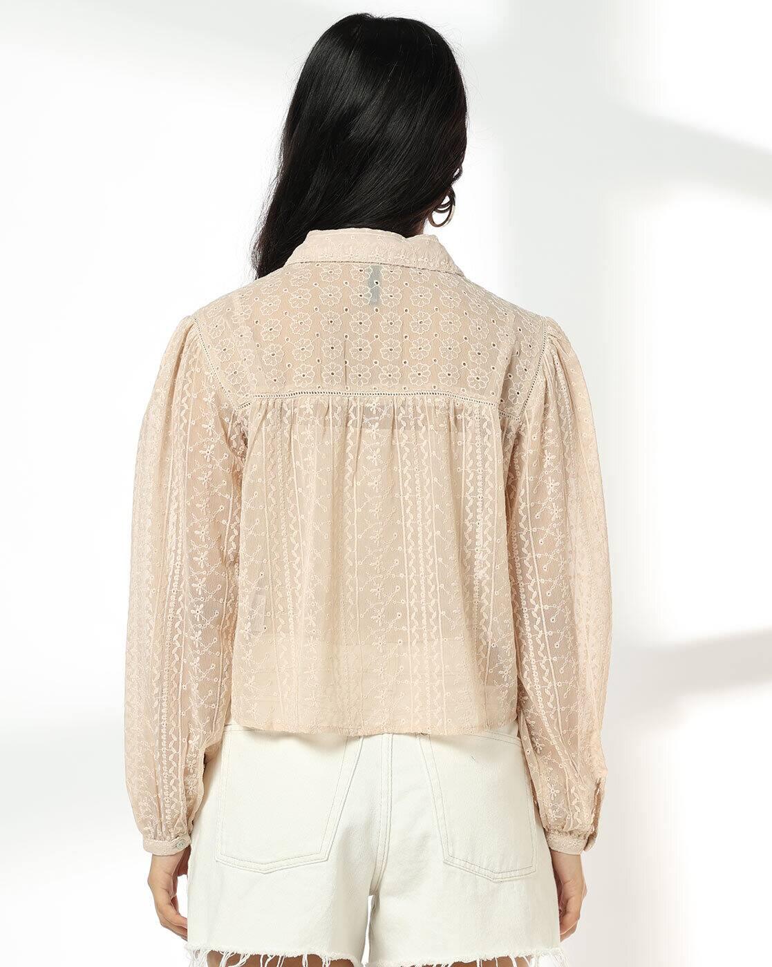 RIO | Women Schiffli Embroidered Regular Fit Shirt|2