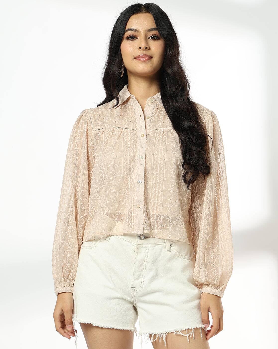 RIO | Women Schiffli Embroidered Regular Fit Shirt|3