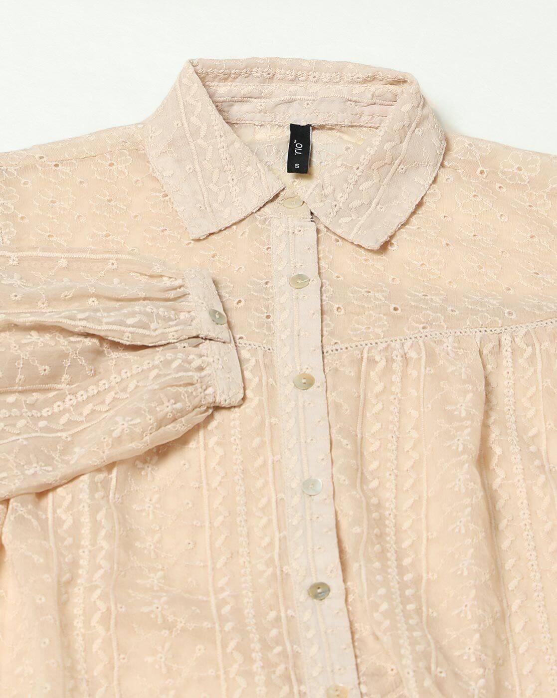 RIO | Women Schiffli Embroidered Regular Fit Shirt|5
