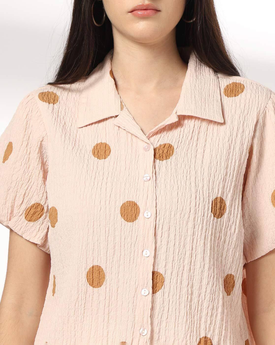 RIO | Women Polka-Dot Print Regular Fit Shirt|3