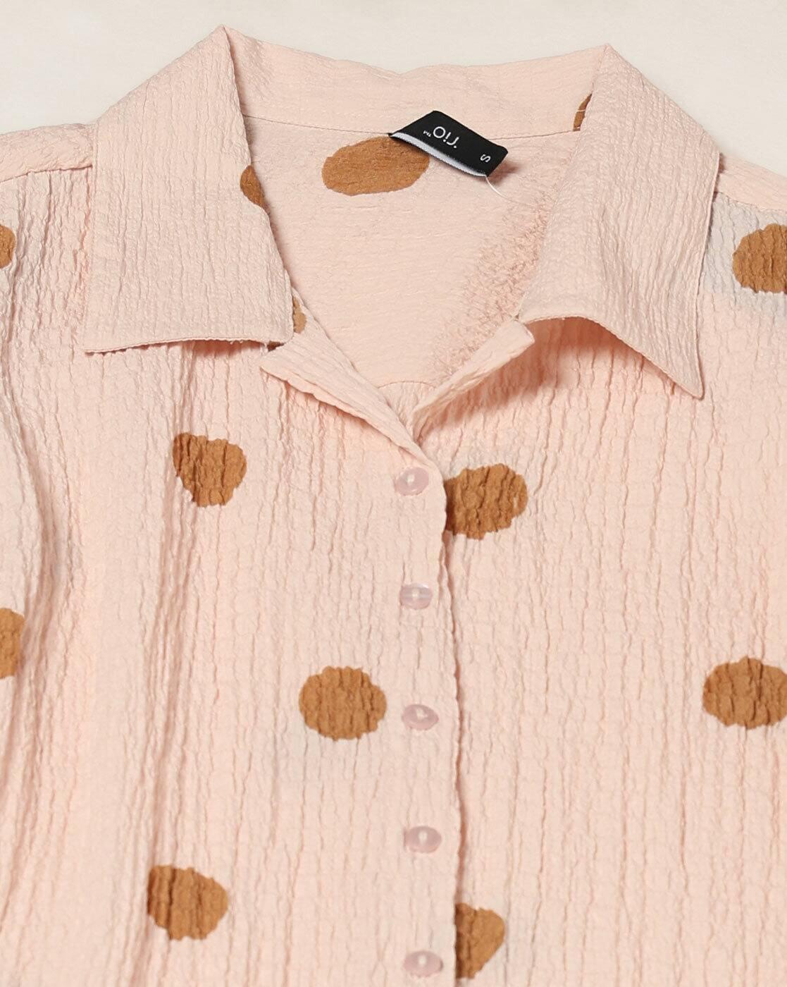 RIO | Women Polka-Dot Print Regular Fit Shirt|4