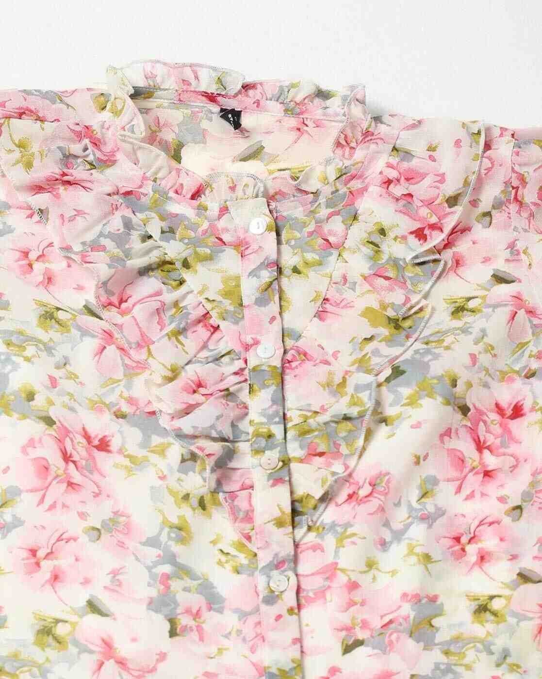 RIO | Women Regular Fit Printed Ruffle Top|5