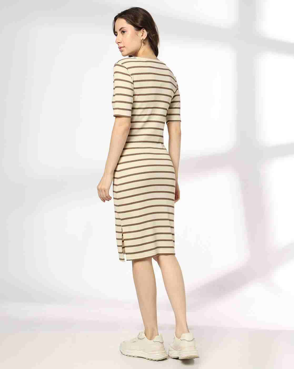 RIO | Women Striped Bodycon Dress|1
