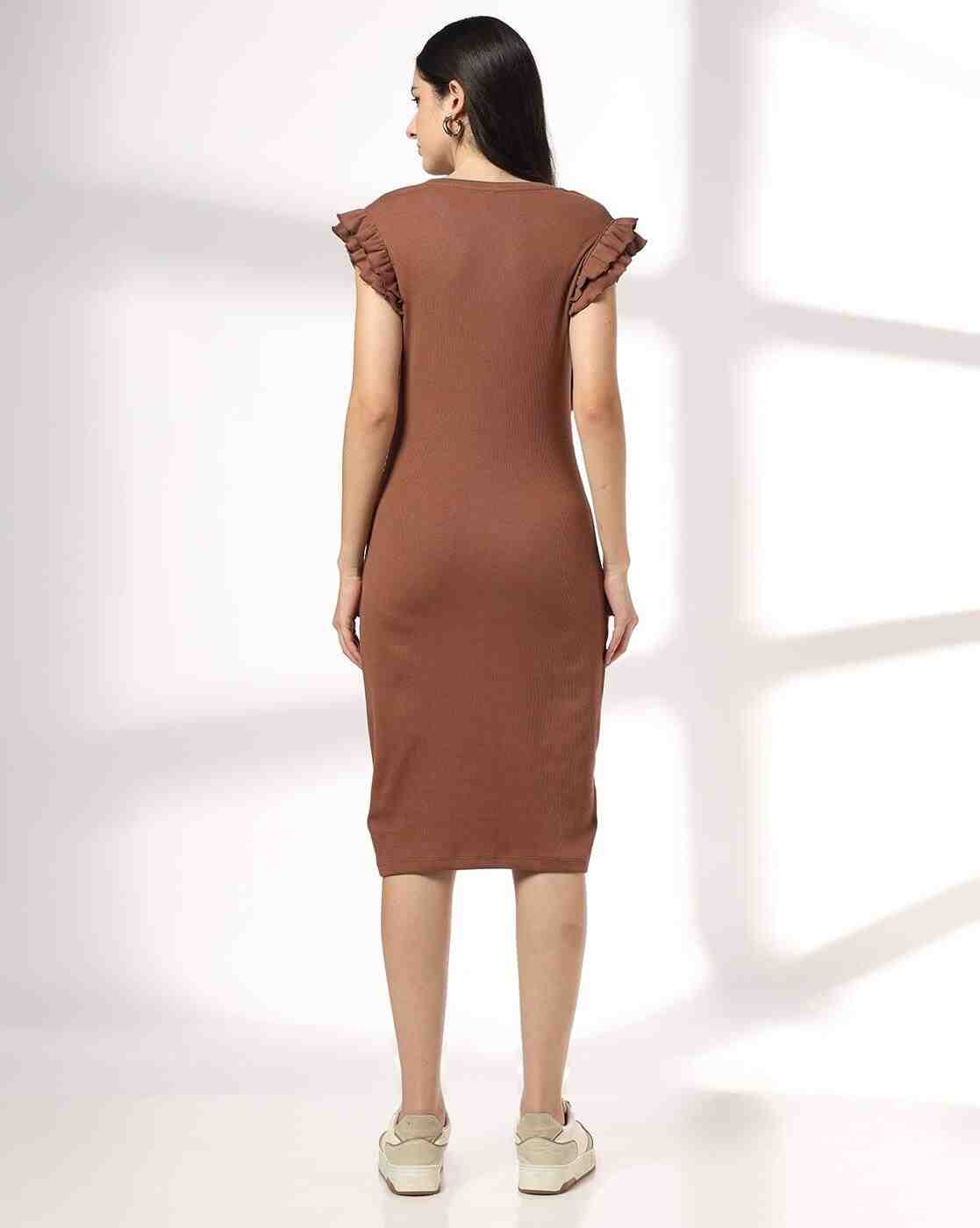 RIO | Women Ribbed Bodycon Dress|2