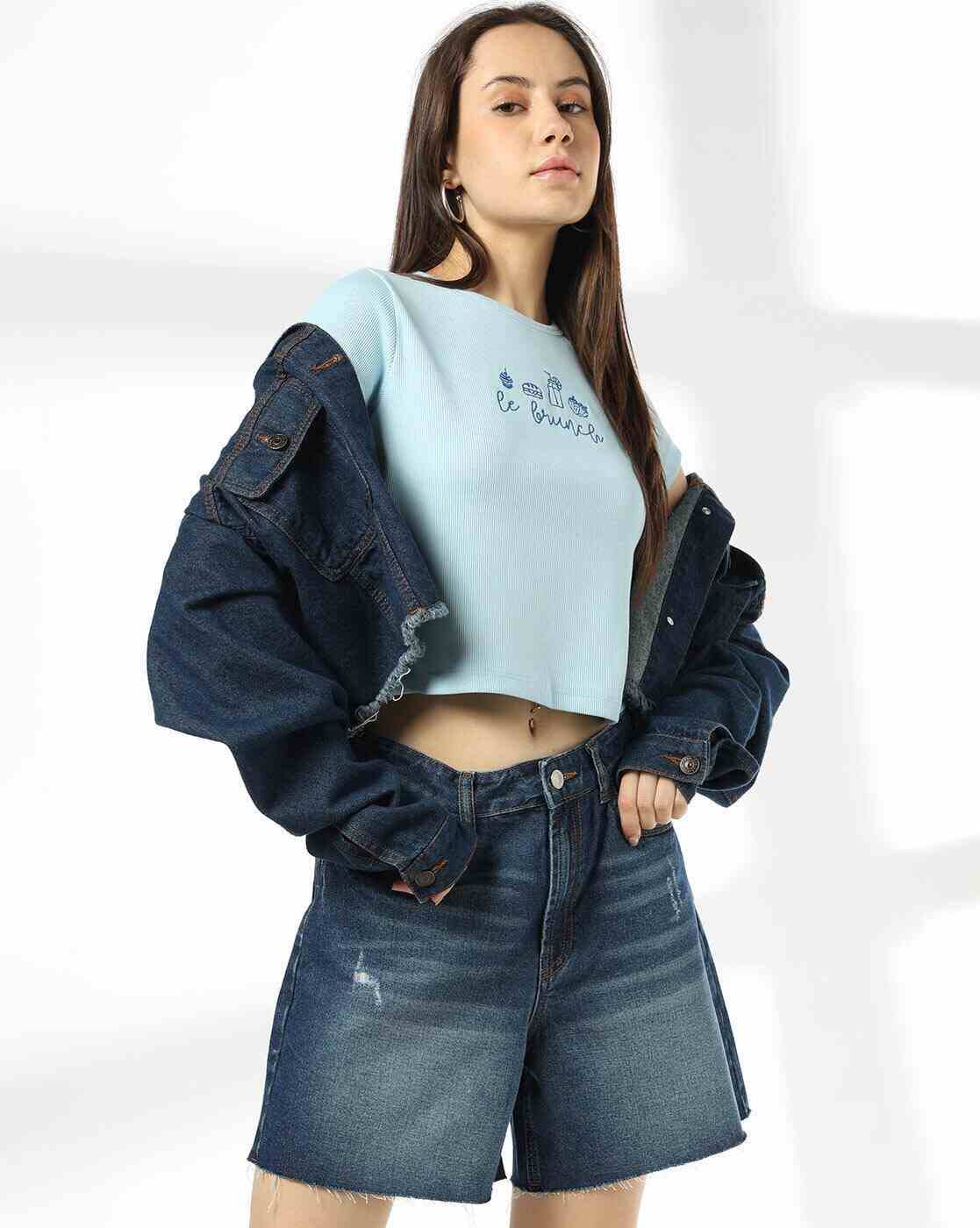 RIO | Women Embroidered Regular Fit Crew-Neck T-Shirt|0