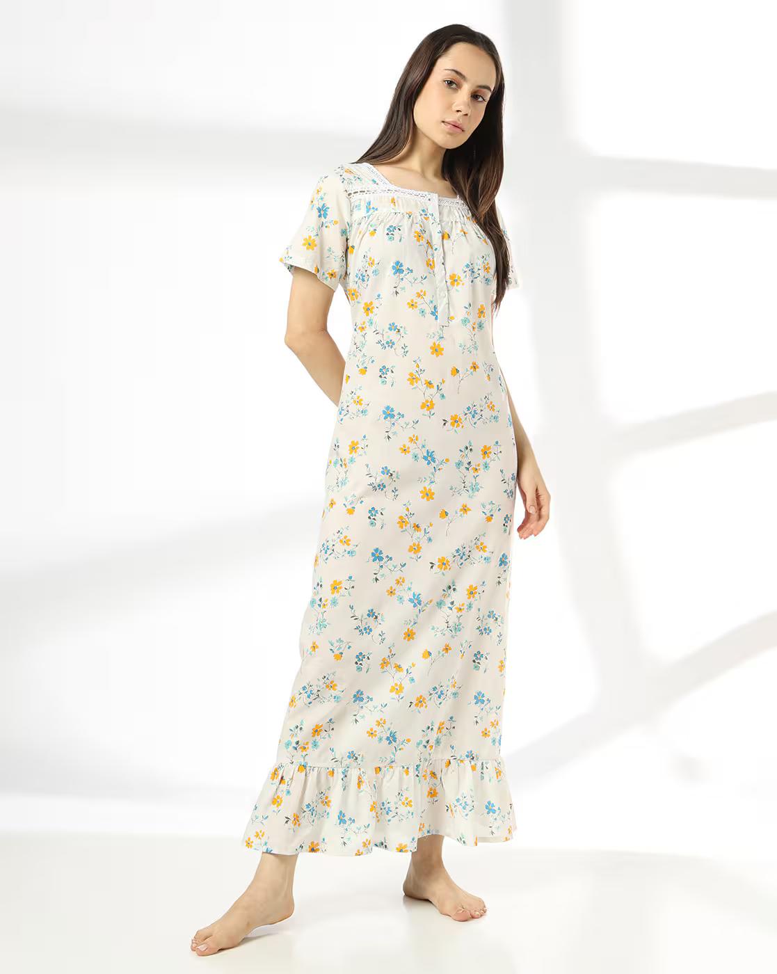 RIO | Women Floral Print Nightie|0