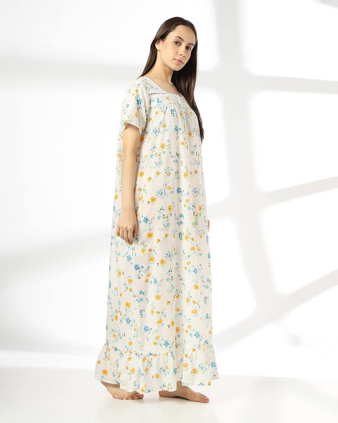 RIO | Women Floral Print Nightie|1