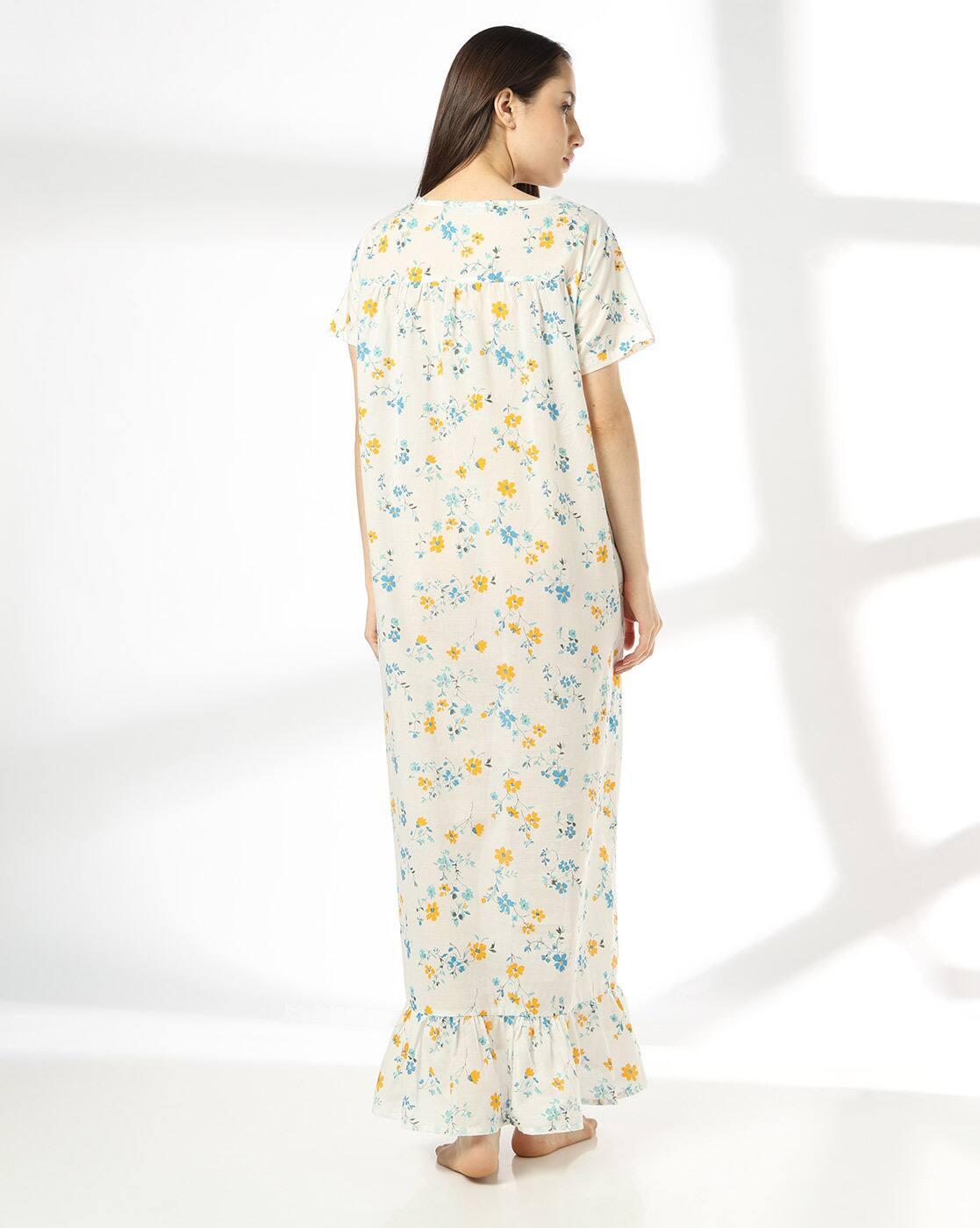 RIO | Women Floral Print Nightie|2