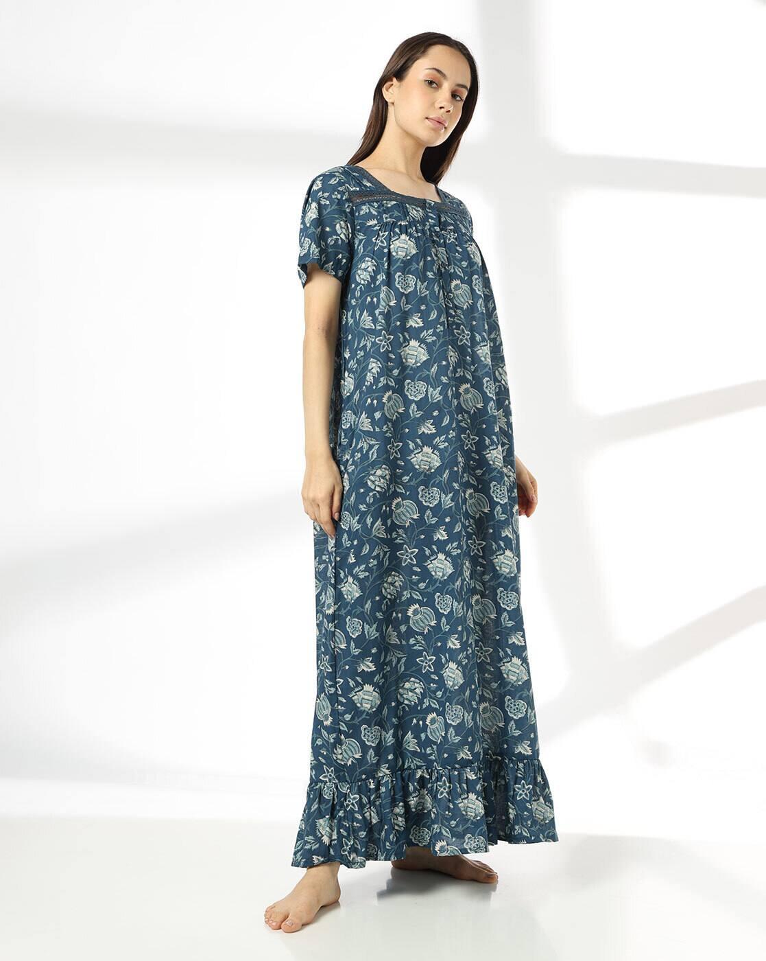RIO | Women Floral Print Nightie|1