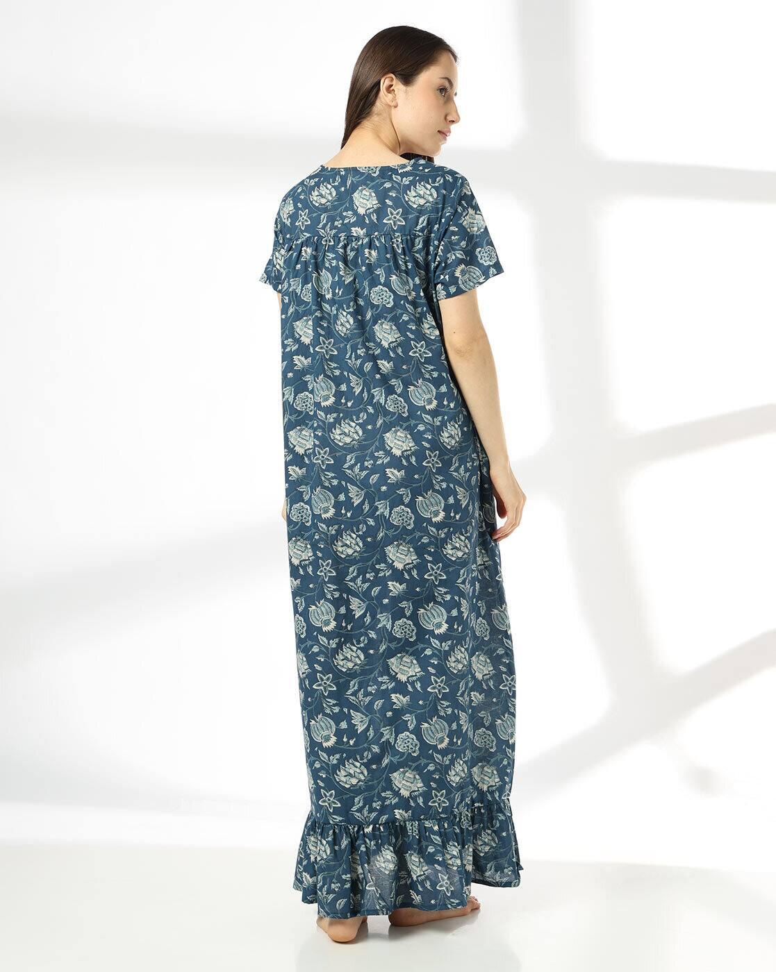 RIO | Women Floral Print Nightie|2
