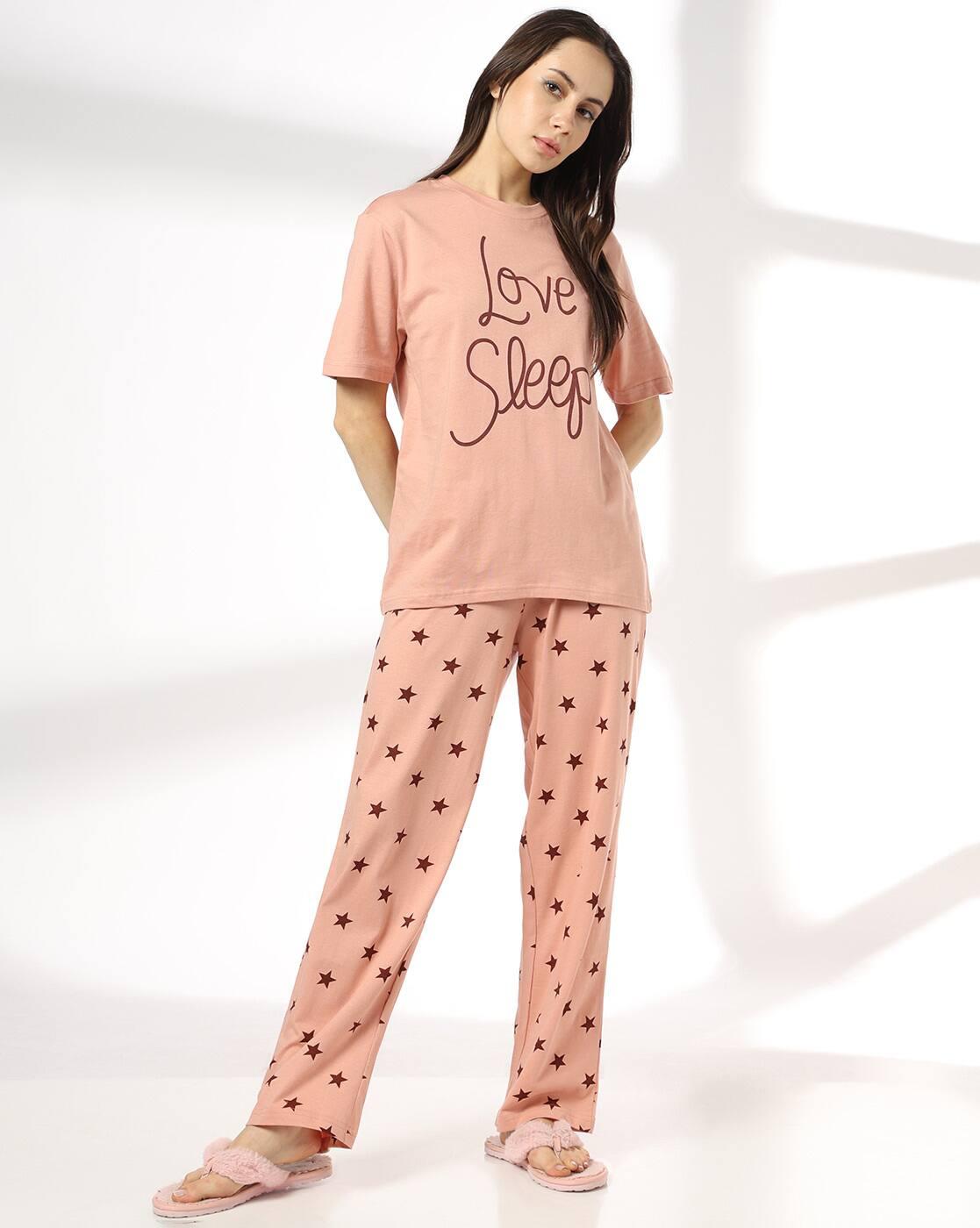 RIO | Women Graphic Print T-Shirt & Pyjamas Sets|0