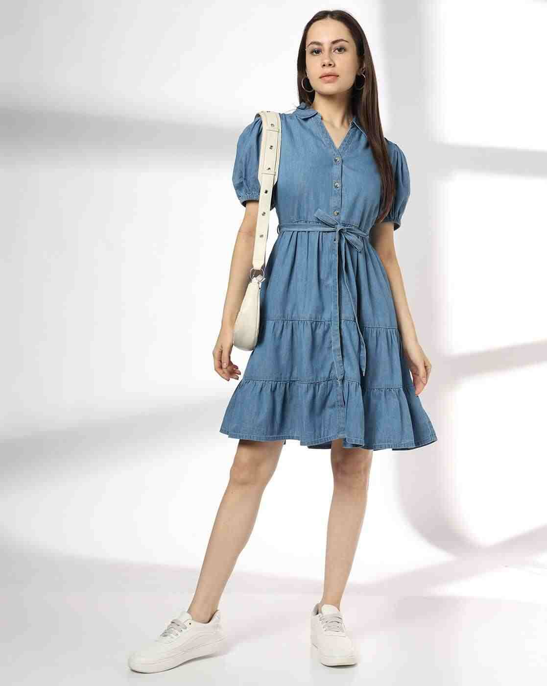 RIO | Women Lightly Washed Tiered Dress|0