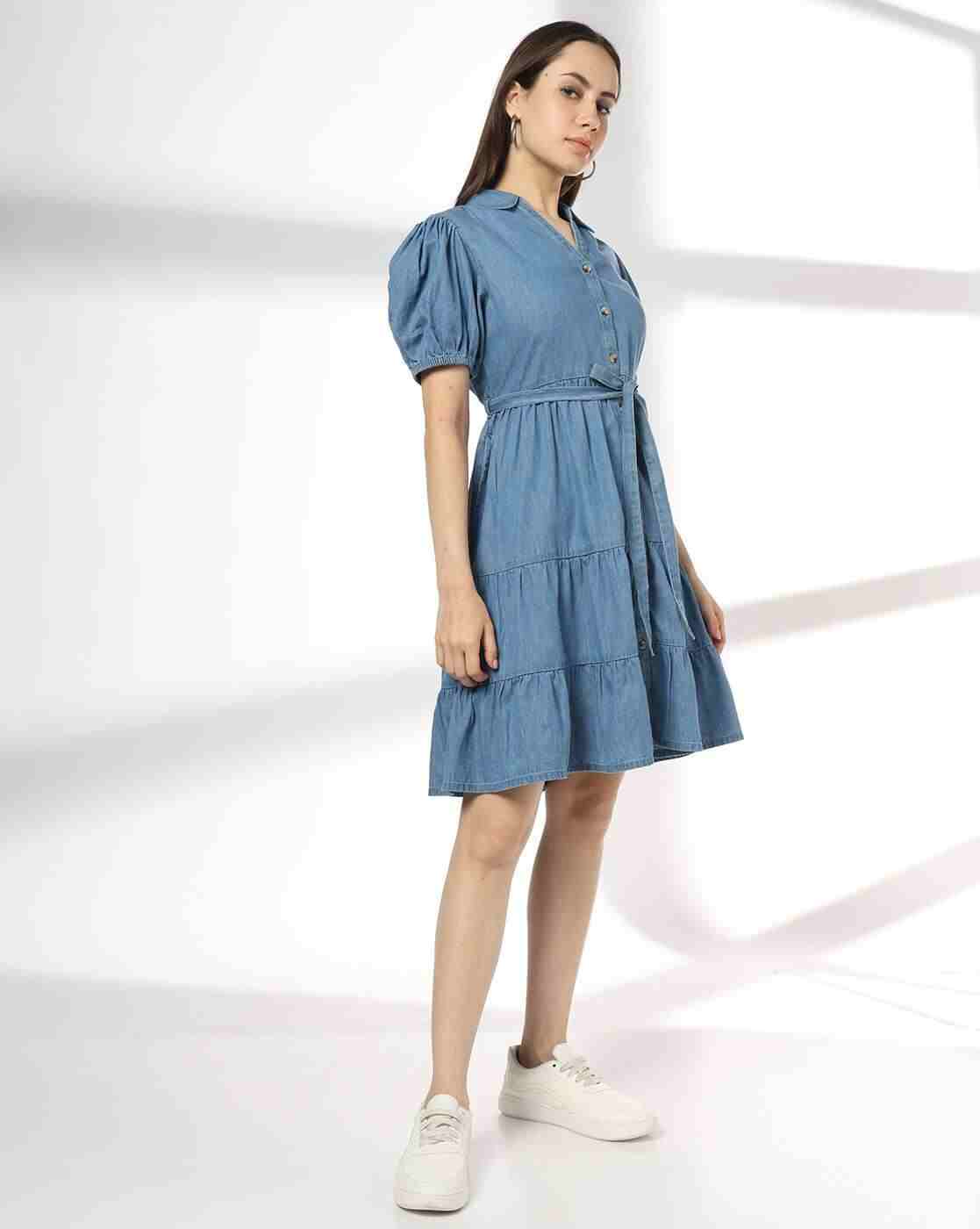 RIO | Women Lightly Washed Tiered Dress|1