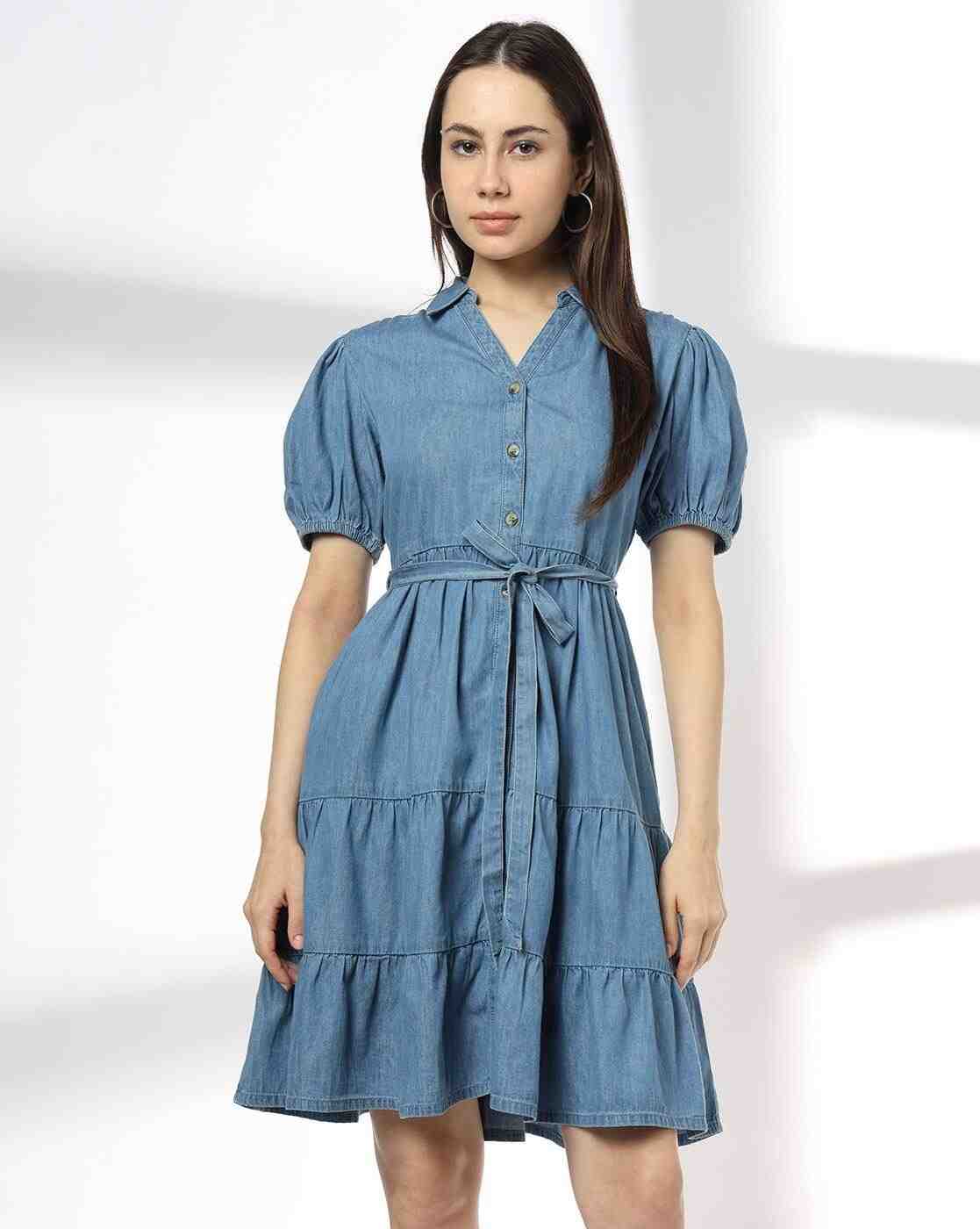 RIO | Women Lightly Washed Tiered Dress|4