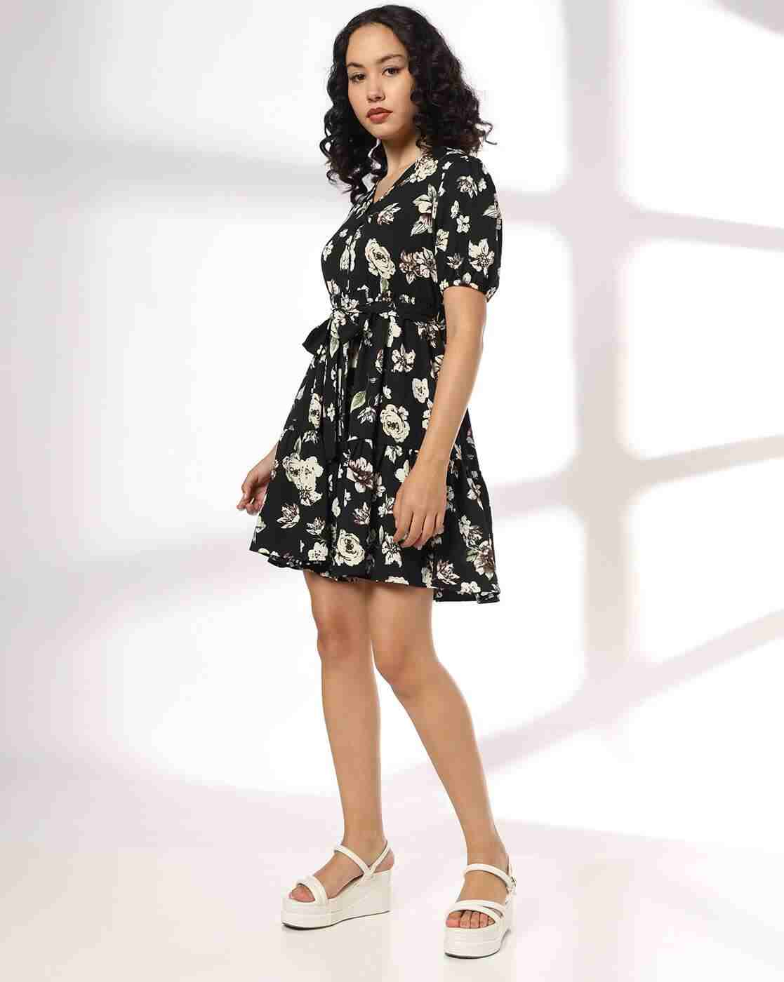 RIO | Women Floral Print A-Line Dress|1