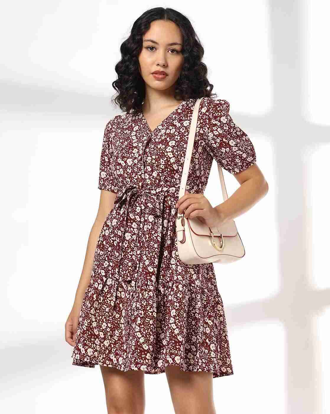 Women Floral Print A-Line Dress