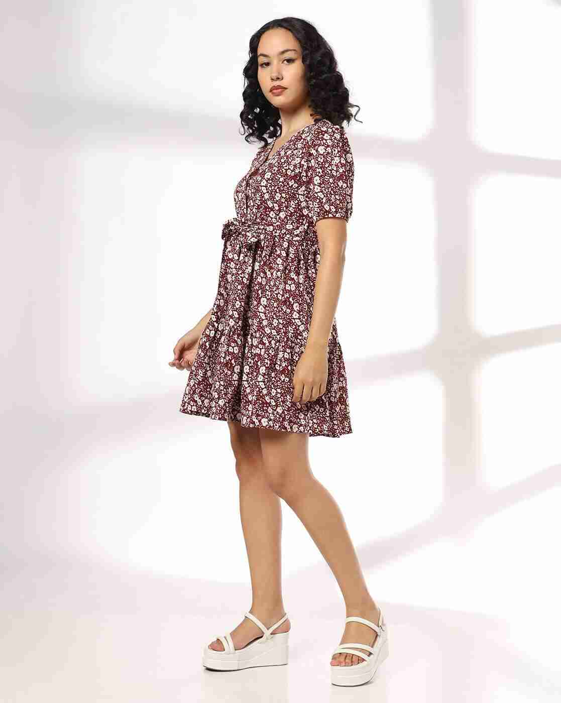 RIO | Women Floral Print A-Line Dress|1