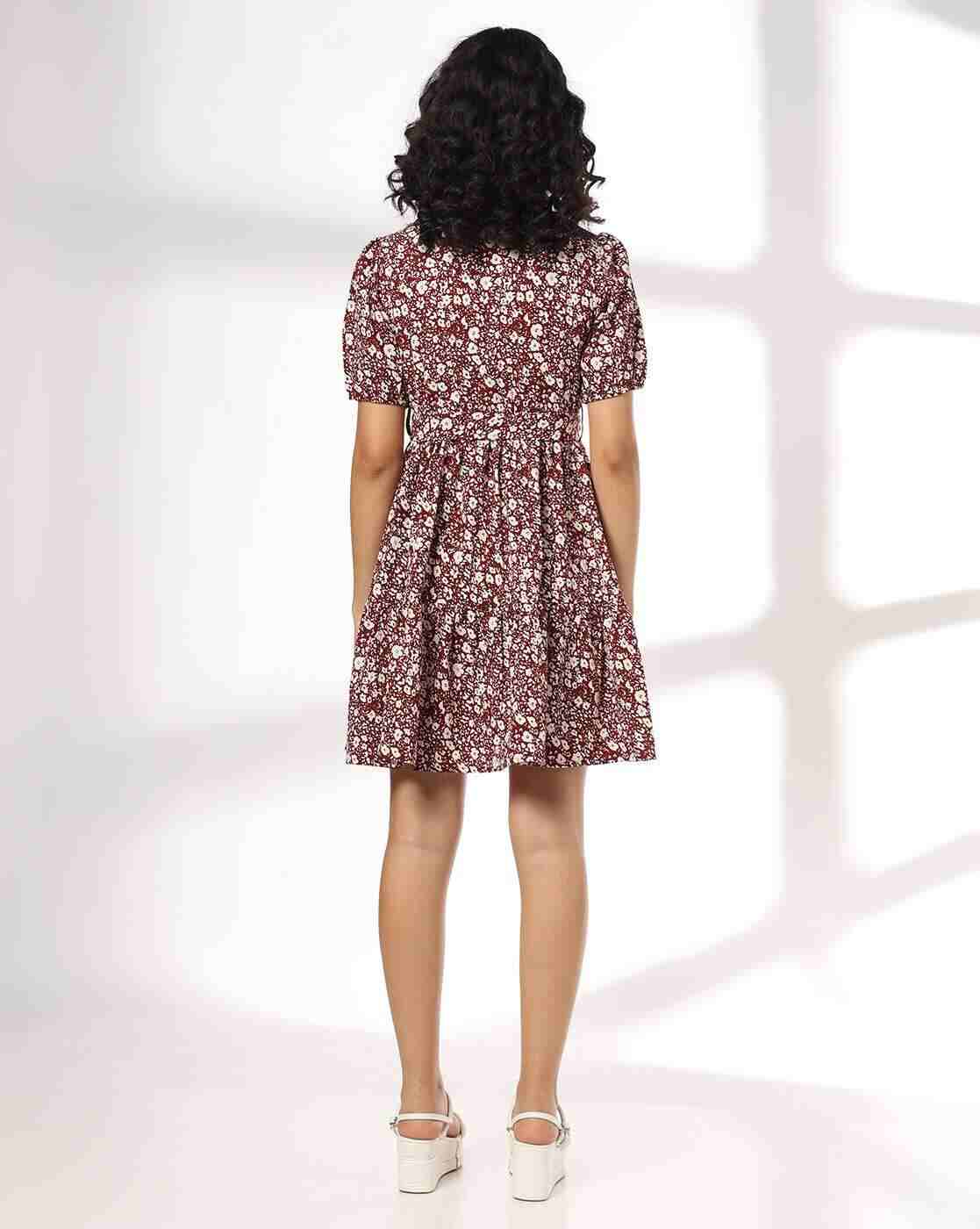 RIO | Women Floral Print A-Line Dress|2