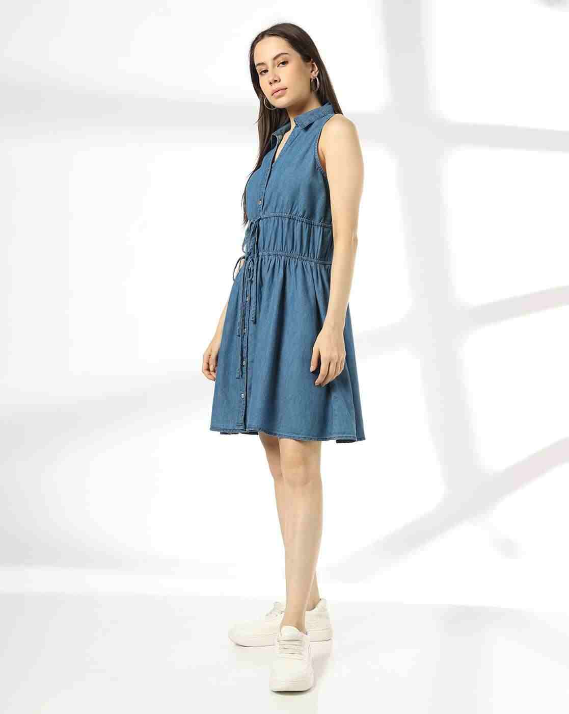 RIO | Women Lightly Washed A-Line Dress|1