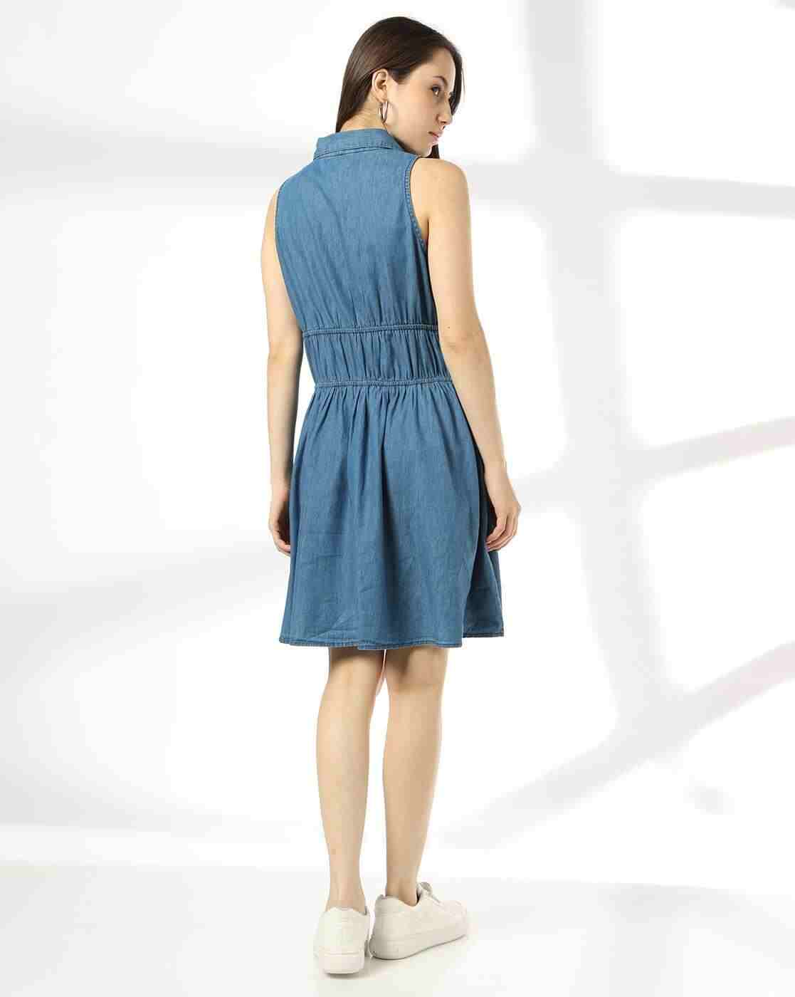 RIO | Women Lightly Washed A-Line Dress|2